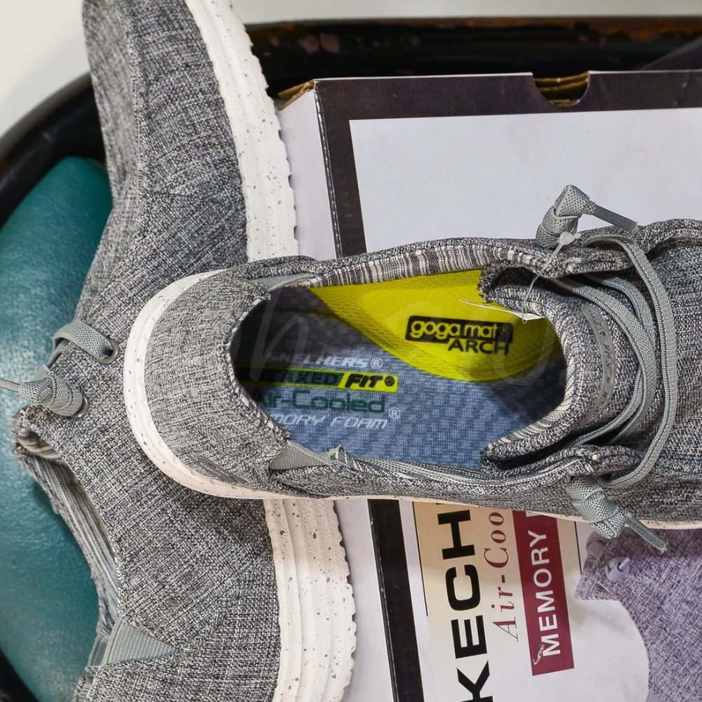 Skechers men slip-on Canvas shoes gray - Picture 10 of 10